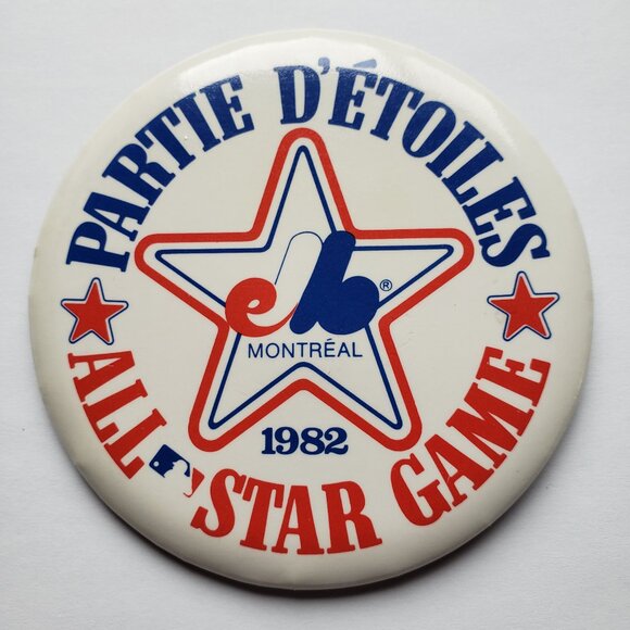 1982 Montreal All Star Game Pinback Button Pin Vintage - Picture 1 of 2